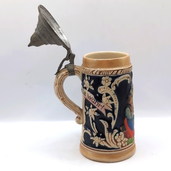 German "Drink Clearly, Speak Truly" Lidded Beer Stein - Trinke Klar Rede Wahr - Picture 8 of 13